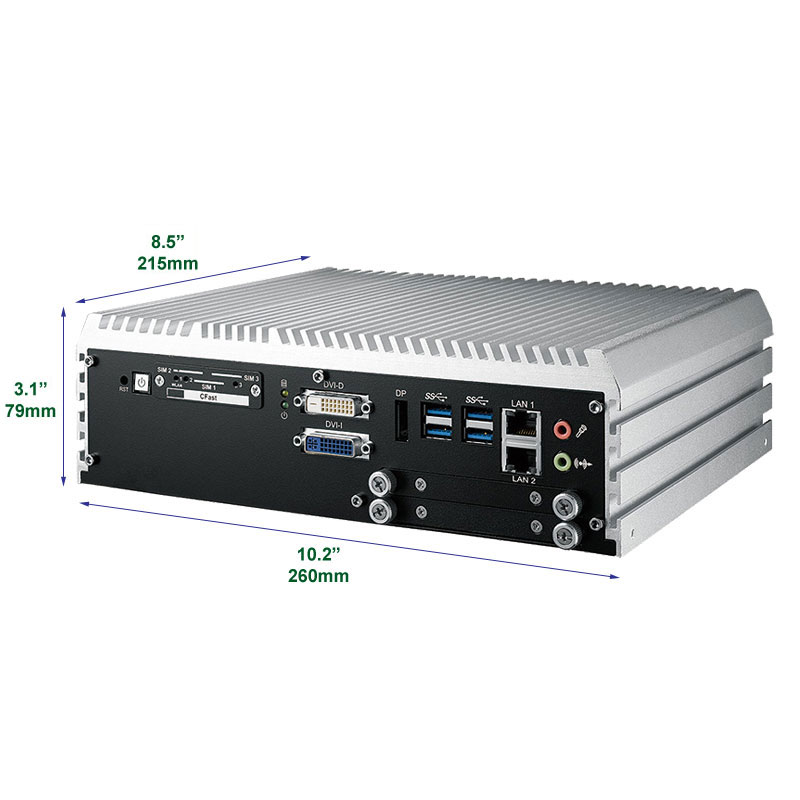 Echo 236FP i7 Fanless Mini PC - An Embedded System with i7 Skylake-S / Kaby Lake and with PCI slot